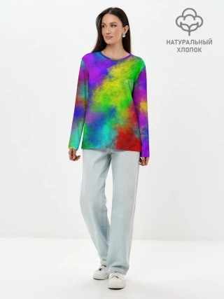 Лонгслив женский. Хлопок / Multicolored