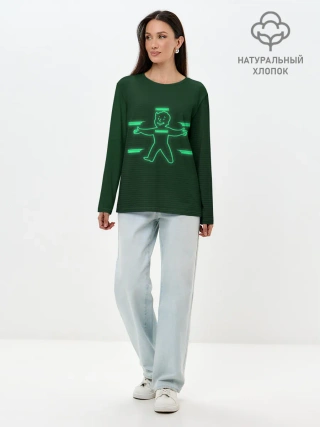Лонгслив женский. Хлопок / Vault-Boy HP