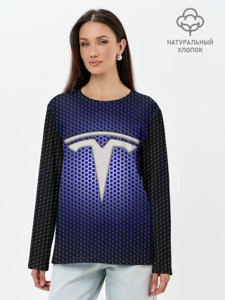 Лонгслив женский. Хлопок / Космические технологии TESLA