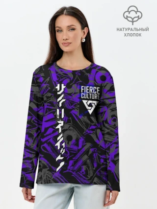 Лонгслив женский. Хлопок / Fierce culture
