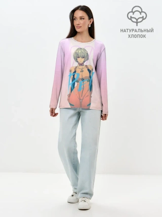 Лонгслив женский. Хлопок / Rei Ayanami