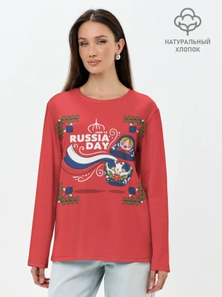 Лонгслив женский. Хлопок / Russian Day