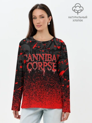 Лонгслив женский. Хлопок / CANNIBAL CORPSE