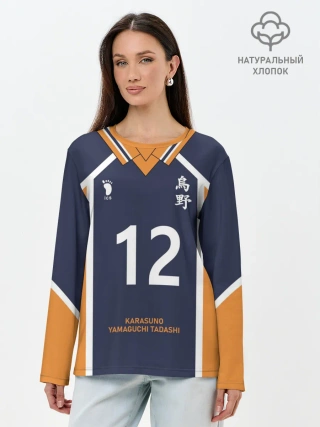 Лонгслив женский. Хлопок / KARASUNO 12 | ФОРМА КАРАСУНО