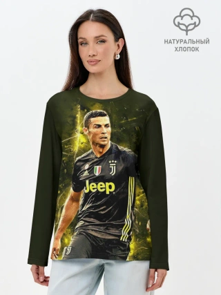 Лонгслив женский. Хлопок / Cristiano Ronaldo
