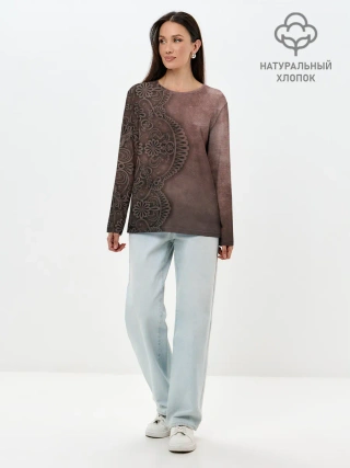 Лонгслив женский. Хлопок / Lace, Pattern