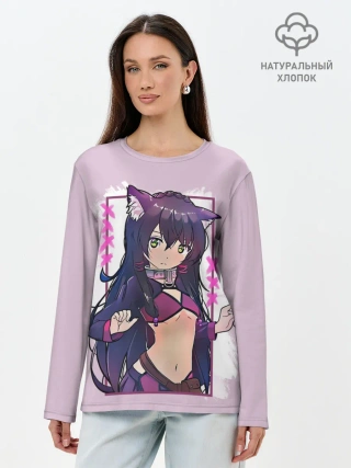 Лонгслив женский. Хлопок / Рем