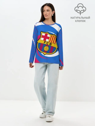 Лонгслив женский. Хлопок / FC BARCELONA / ФК БАРСЕЛОНА