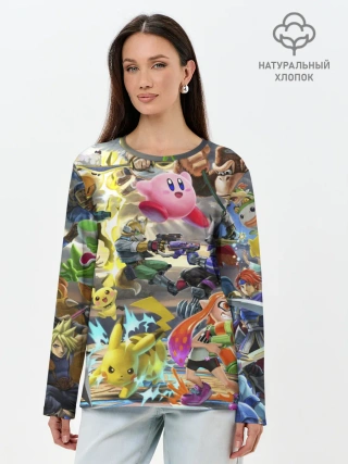 Лонгслив женский. Хлопок / Super Smash World
