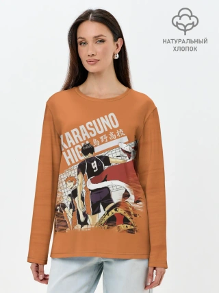 Лонгслив женский. Хлопок / Старшая Карасуно | Haikyuu!!
