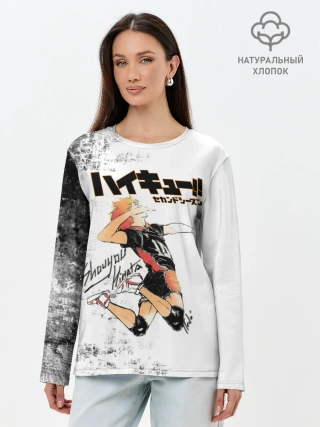 Лонгслив женский. Хлопок / Шоё Хината | Haikyuu!!