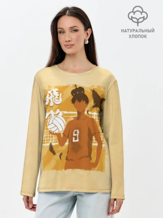Лонгслив женский. Хлопок / Тобио Кагеяма Haikyuu!!