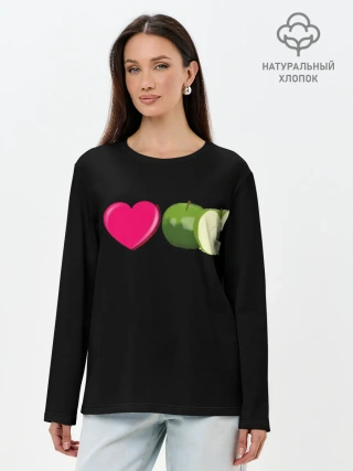 Лонгслив женский. Хлопок / I LOVE APPLE