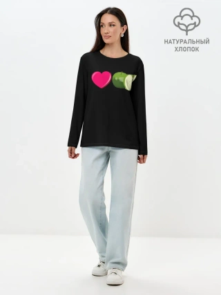 Лонгслив женский. Хлопок / I LOVE APPLE