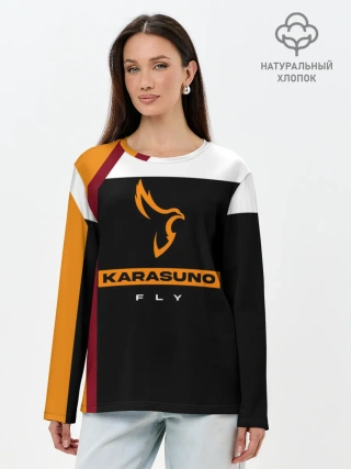 Лонгслив женский. Хлопок / Старшая школа Карасуно Haikyu!!
