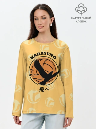Лонгслив женский. Хлопок / Старшая школа Карасуно Haikyu!