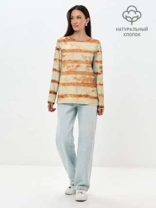 Лонгслив женский. Хлопок / ЛАВАШ | ТОНКИЙ ПЛОСКИЙ ХЛЕБ
