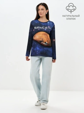 Лонгслив женский. Хлопок / Space X