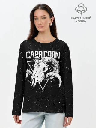 Лонгслив женский. Хлопок / Dark Capricorn