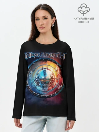 Лонгслив женский. Хлопок / Megadeth, Super Collider