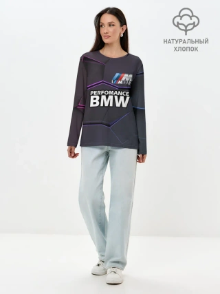 Лонгслив женский. Хлопок / BMW Perfomance