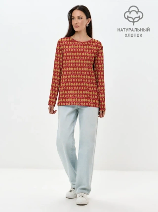 Лонгслив женский. Хлопок / Christmas Cookies