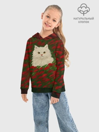 Детское худи хлопок / CatRedGreen53637
