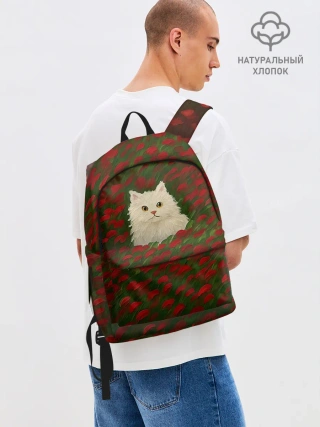 Рюкзак взрослый джинсовый / CatRedGreen53637