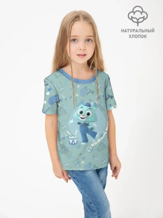 Футболка детская базовая из хлопка / Цветняшки Tiffany