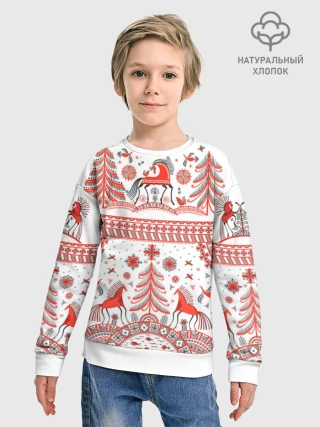 Свитшот детский из хлопка / MezenHorse Kids