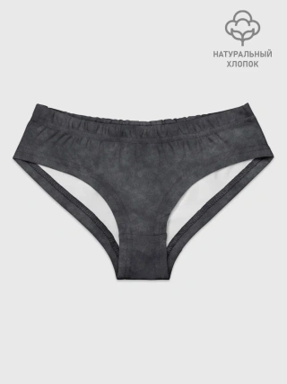 Трусы женские из хлопка / Варёнка dark grey