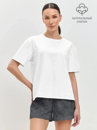 Шорты женские из хлопка / Варёнка dark grey