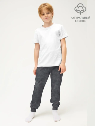 Штаны детские из хлопка / Варёнка dark grey