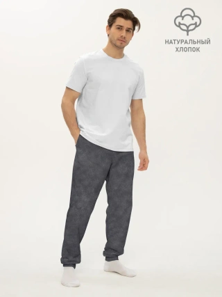 Брюки мужские из хлопка / Варёнка dark grey