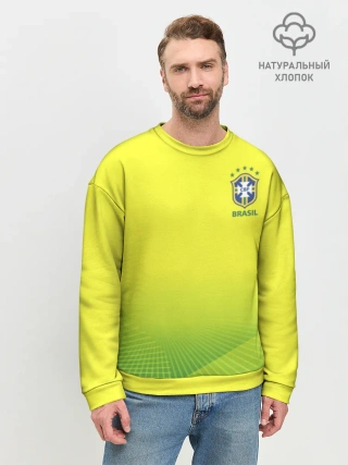 Свитшот мужской базовый из хлопка / Football Бразилия
