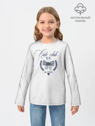 Детский лонгслив хлопок / School Bow