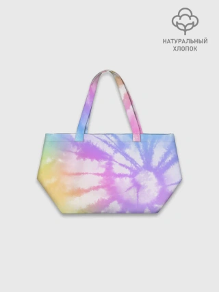 Шоппер оверсайз / TieDye Rainbow
