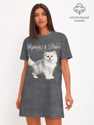 Платье женское из хлопка / Котёнок new look