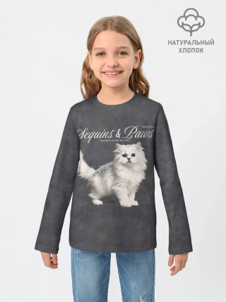 Детский лонгслив хлопок / Котёнок new look