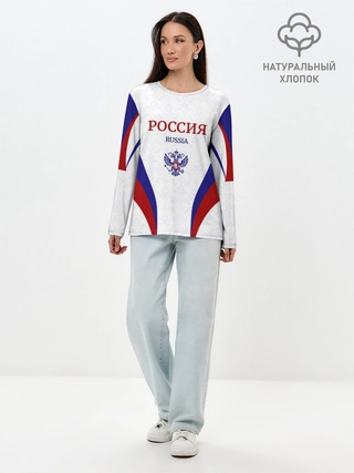Лонгслив женский из хлопка / Россия