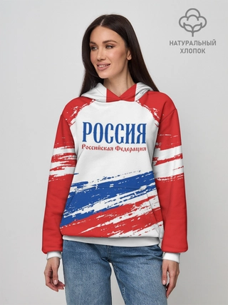Худи женское базовое из хлопка / Российская Федерция