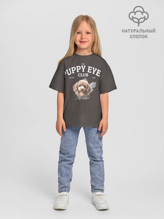 Футболка детская оверсайз из хлопка / Puppy Eyes