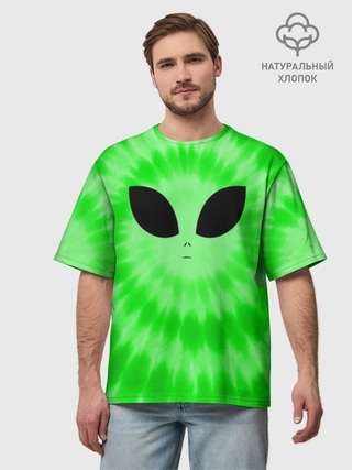 Футболка мужская оверсайз из хлопка / tie-dye