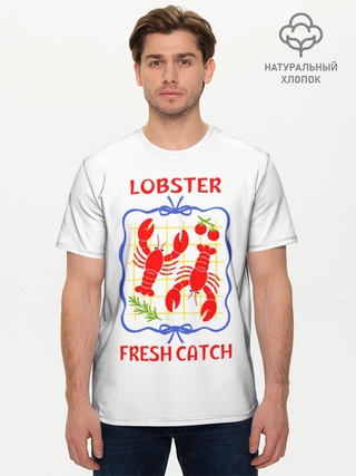 Футболка мужская базовая из хлопка / Lobster