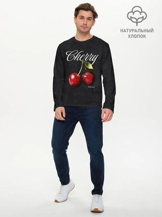 Лонгслив мужской из хлопка / Cherry