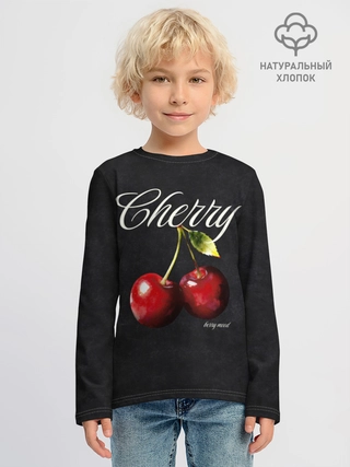 Лонгслив детский из хлопка / Cherry